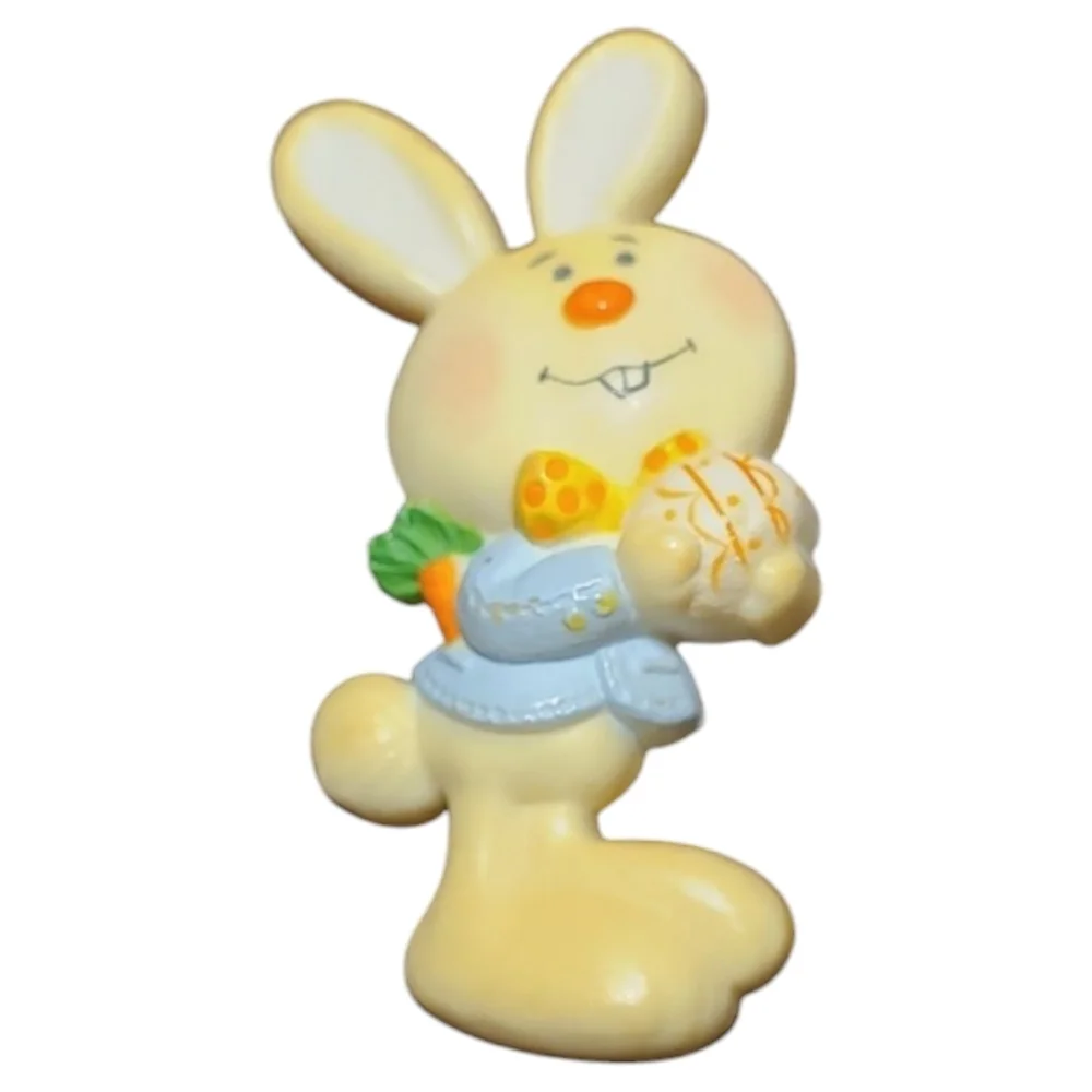 Vintage Easter Bunny Brooch - Yellow and Blue By Hallmark Stamped 1975 Barnaby